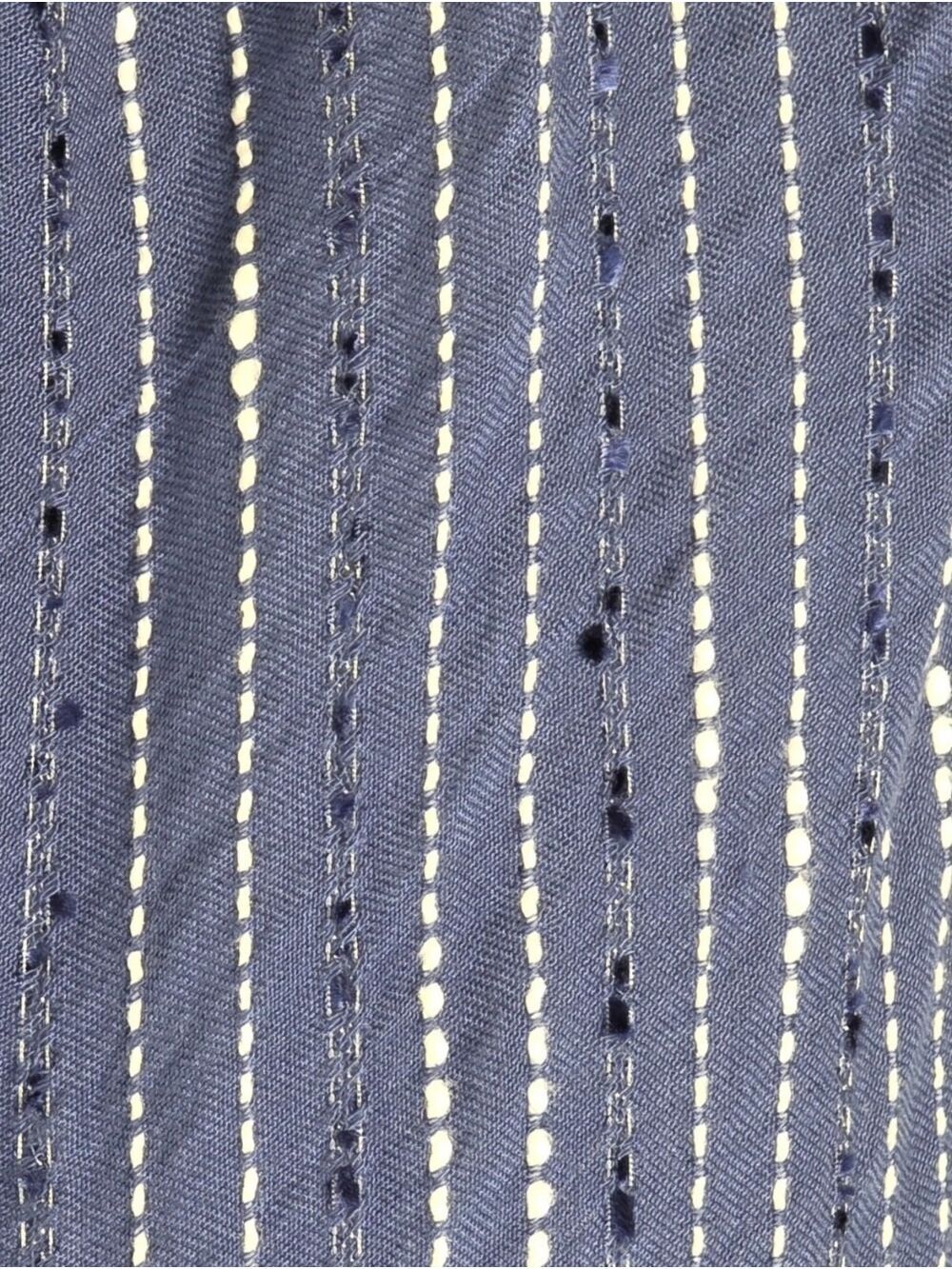 POL Eleni Blue Handkerchief Hem Tassel Dress Medium NWT Boho Cotton Artisan - Picture 8 of 11